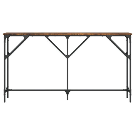 Vidaxl wandtafel 140x23x75 cm bewerkt hout gerookt eikenkleurig