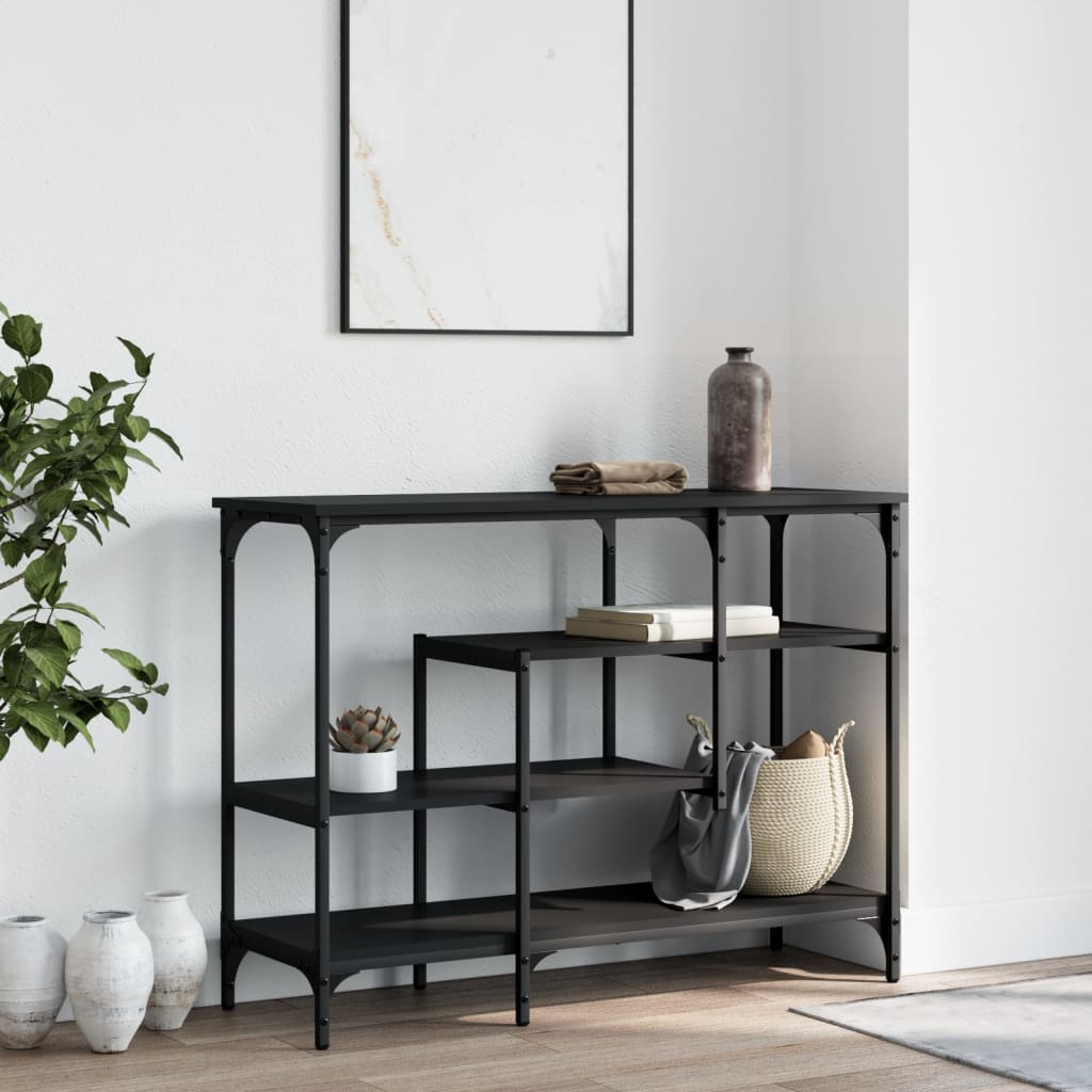 Vidaxl wandtafel met schappen 100x35x75 cm zwart