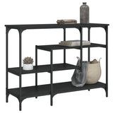 Vidaxl wandtafel met schappen 100x35x75 cm zwart