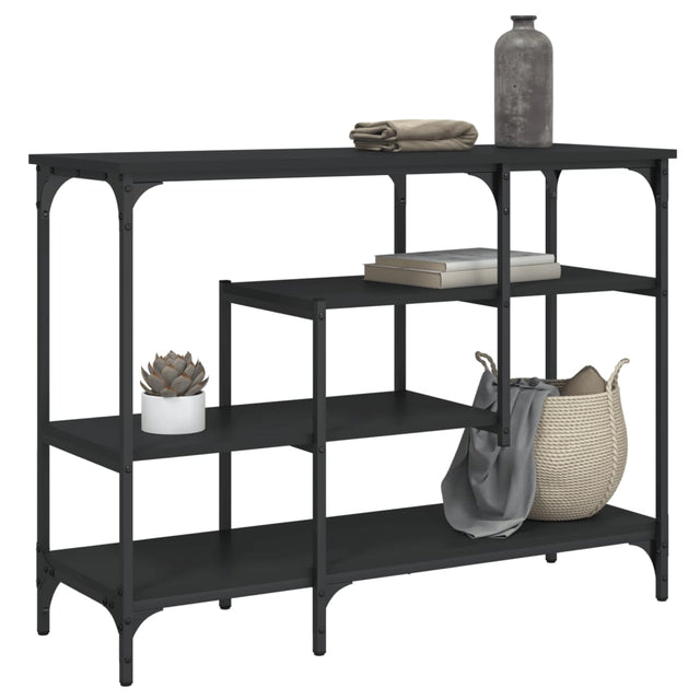 Vidaxl wandtafel met schappen 100x35x75 cm zwart