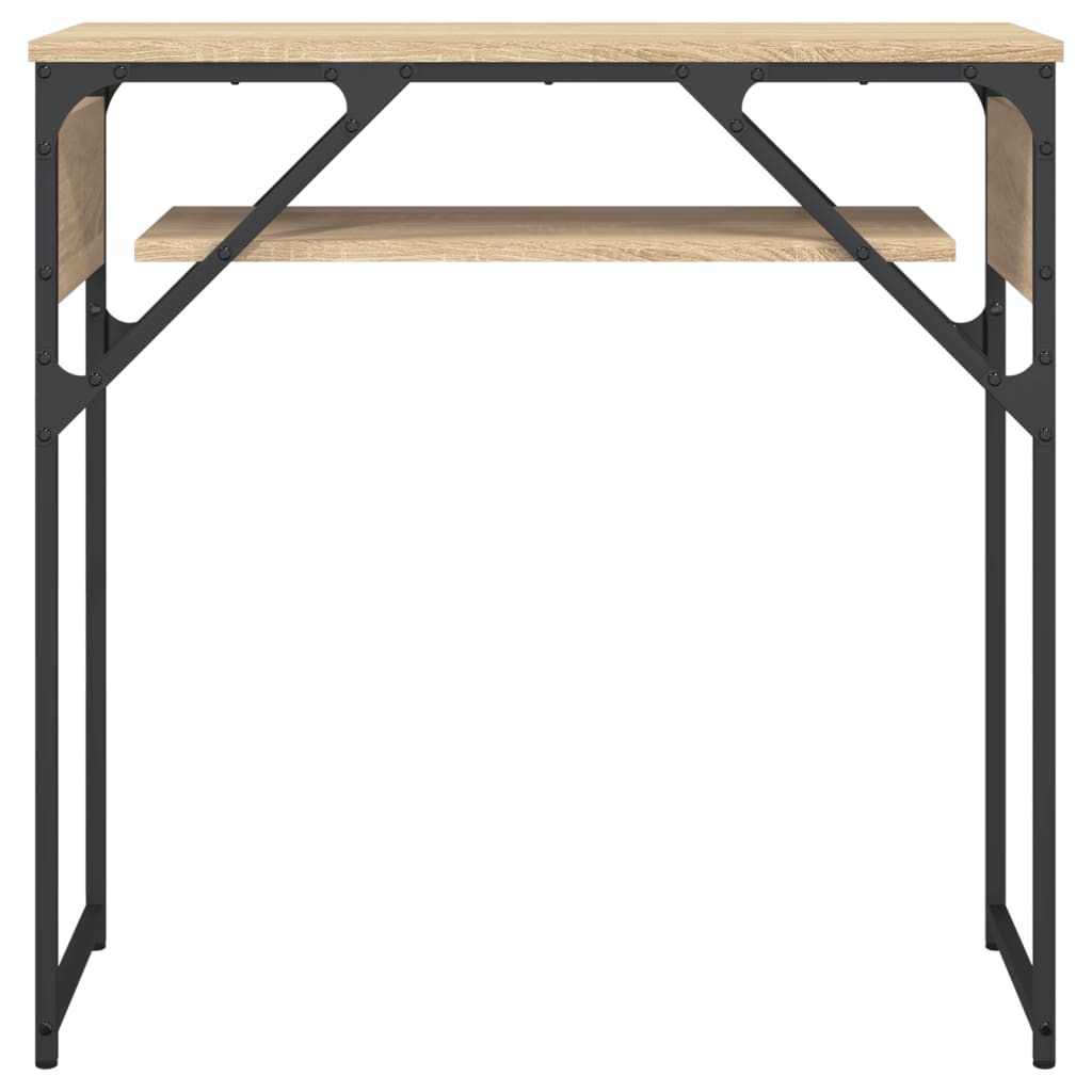 Vidaxl wandtafel met schap 75x30x75 cm bewerkt hout sonoma eikenkleur