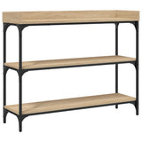 Vidaxl wandtafel met schappen 100x30x80 cm sonoma eikenkleurig