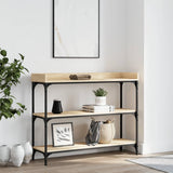 Vidaxl wandtafel met schappen 100x30x80 cm sonoma eikenkleurig