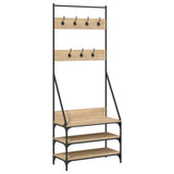 Vidaxl Kleedung Rack mat Schong Rack 72x34x18 cm Sonoma Oakfaarf