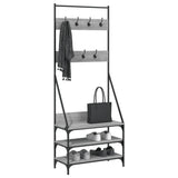 Vidaxl Clothing rack with shoe rack 72x34x184 cm gray Sonoma oak color