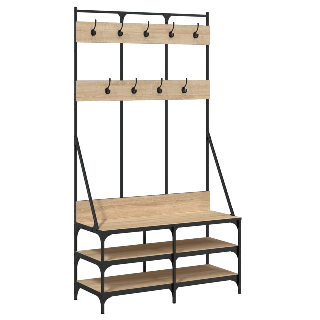 Vidaxl Clothing rack with shoe rack 100x40x184 cm Sonoma oak colored