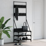 Vidaxl Relling Rack con un estante de zapato 70x40x184 cm negro