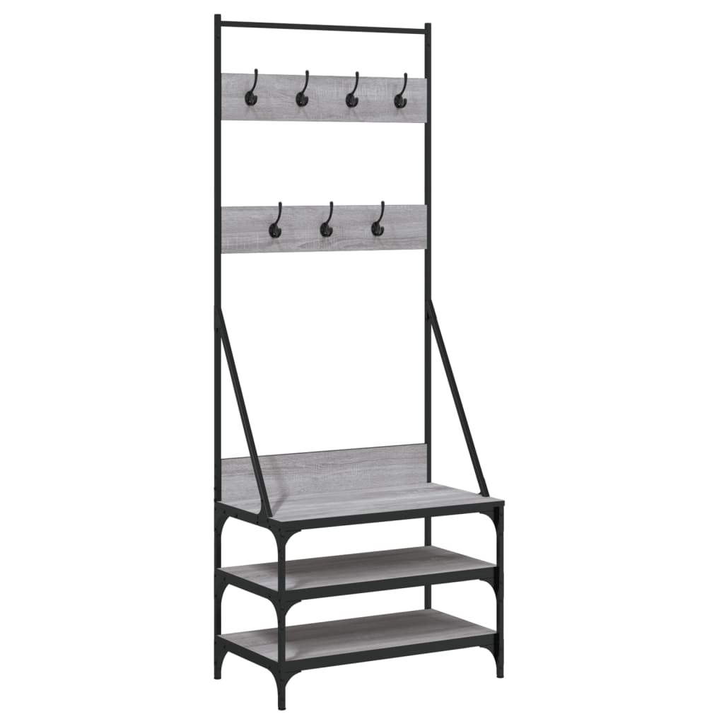 Vidaxl Clothing rack with shoe rack 70x40x184 cm gray Sonoma oak color