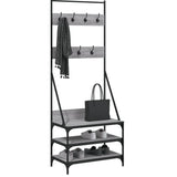 Vidaxl Clothing rack with shoe rack 70x40x184 cm gray Sonoma oak color