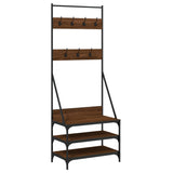 Vidaxl Clothing rack with shoe rack 70x40x184 cm brown oak color