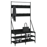 Vidaxl Clothing rack with shoe rack 100x40x184 cm Black