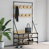 Vidaxl klädhylla med sko rack 100x40x184 cm sonoma ek färgad