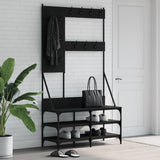 Vidaxl Relling Rack con un estante de zapato 100x40x184 cm negro