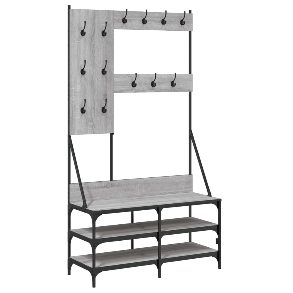 Vidaxl Kleedung Rack mat Schong Rack 100x4xx184Cm Grey Sonoma Oakfaarf