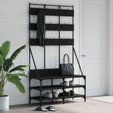 Vidaxl Relling Rack con un estante de zapato 100x40x184 cm negro