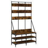 Vidaxl Clothing rack with shoe rack 100x40x184 cm smoked oak colored