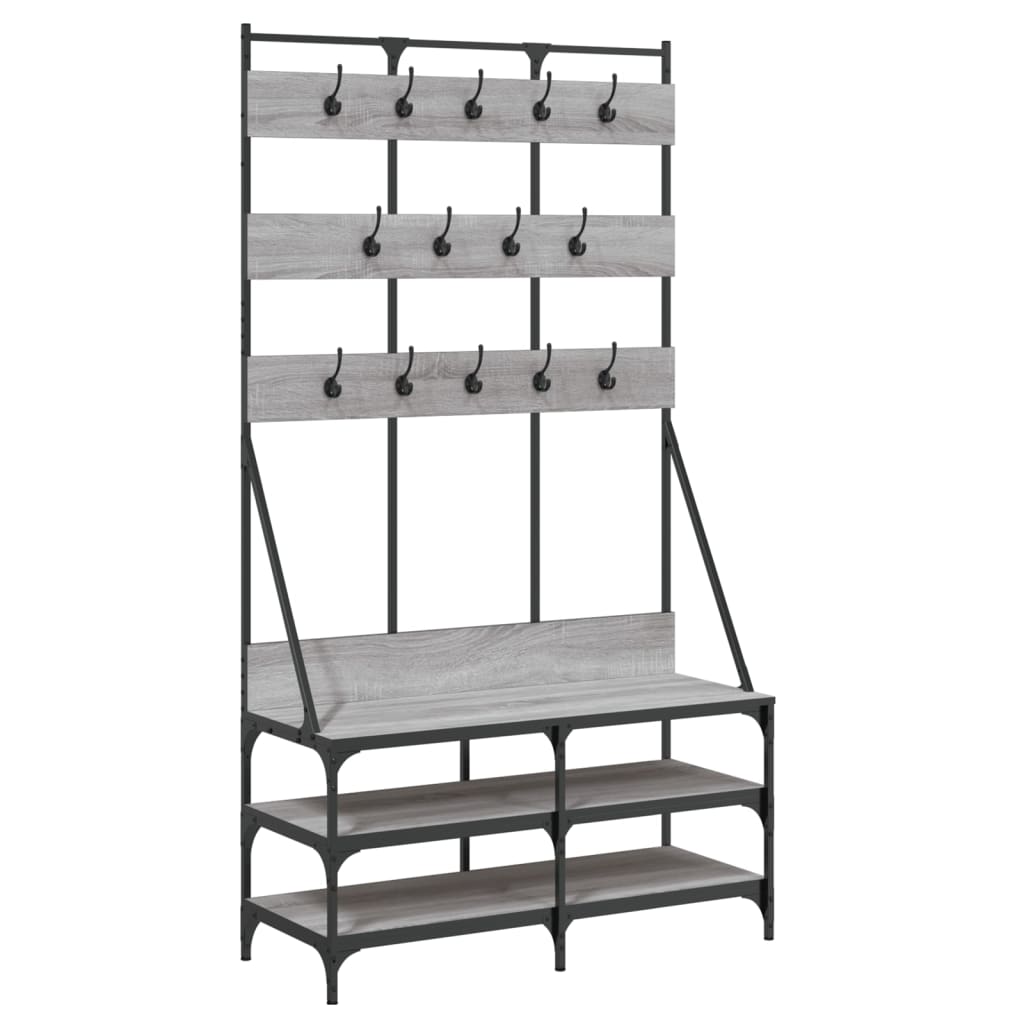 Vidaxl Clothing rack with shoe rack 100x40x184cm gray Sonoma oak color