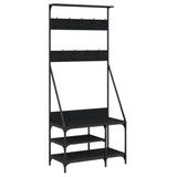 Vidaxl Relling Rack con un estante de zapato 80x40x184 cm negro