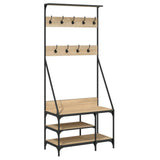 Vidaxl Clothing rack with shoe rack 80x40x184 cm Sonoma oak colored