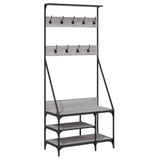 Vidaxl Clothing rack with shoe rack 80x40x184 cm gray Sonoma oak color