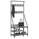 Vidaxl Clothing rack with shoe rack 80x40x184 cm gray Sonoma oak color