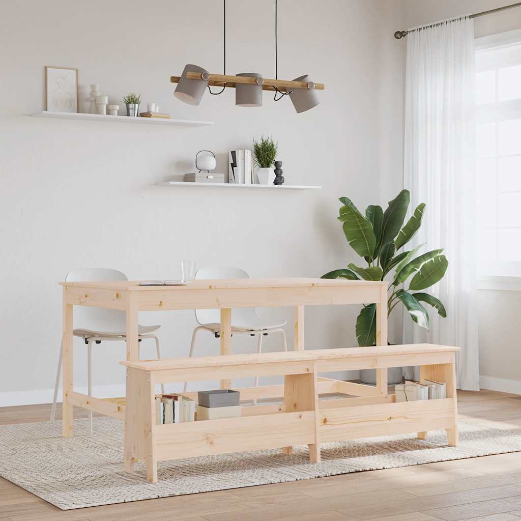 Vidaxl halbank 160x28x45 cm massief grenenhout