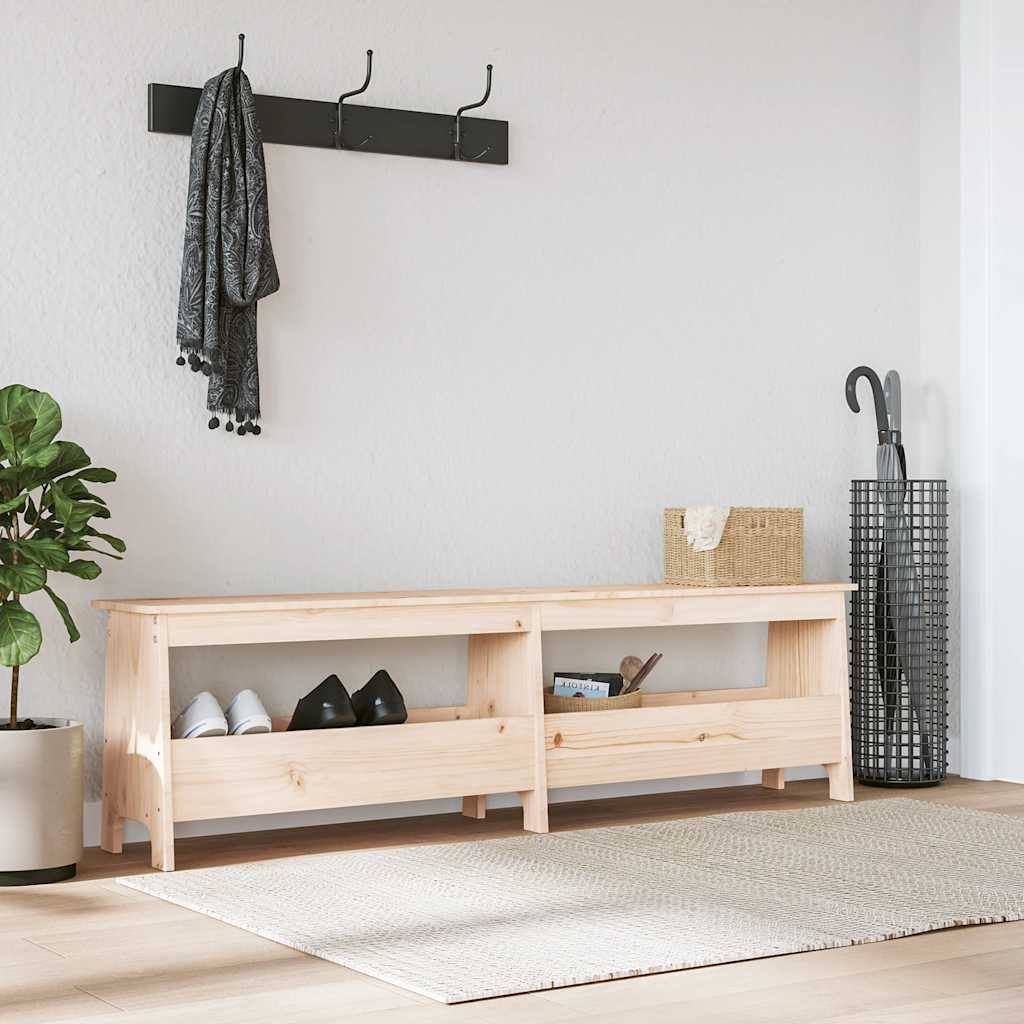 Vidaxl halbank 160x28x45 cm massief grenenhout
