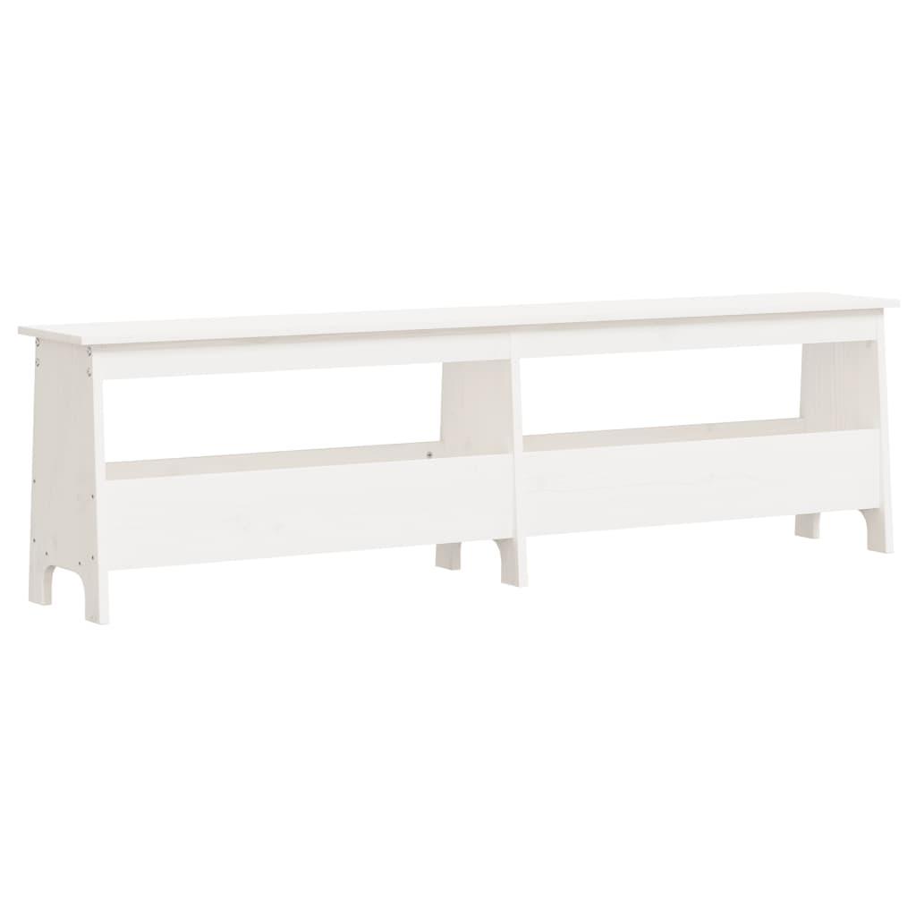 Vidaxl halbankje 160x28x45 cm massief grenenhout wit