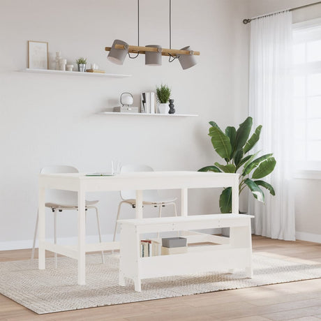 Vidaxl halbank 100x28x45 cm massief grenenhout wit