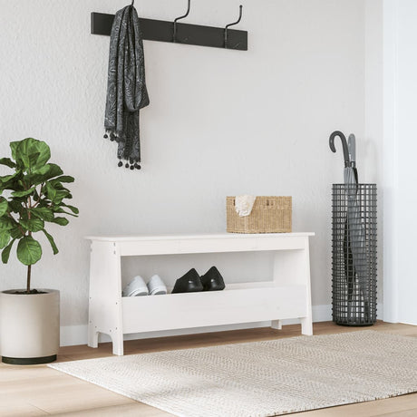Vidaxl halbank 100x28x45 cm massief grenenhout wit