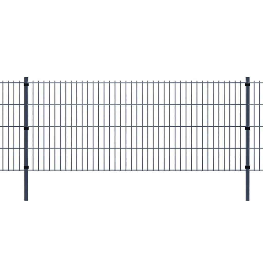 Vidaxl Fence Posts 20 St 150 cm Galvanizovaná ocel šedá