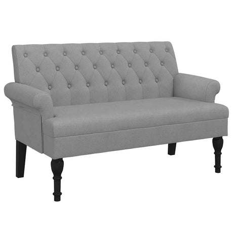 Vidaxl bankje met rugleuning 120x62x75,5 cm stof lichtgrijs