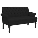 Vidaxl bank met rugleuning zwart 120x62x75,5 cm stof
