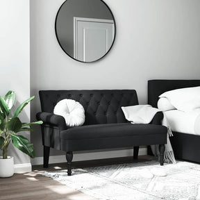 Vidaxl bank met rugleuning zwart 120x62x75,5 cm stof