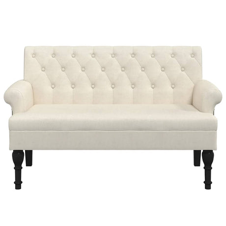 Vidaxl bankje met rugleuning 120x62x75,5 cm linnen