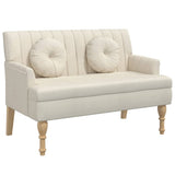 Vidaxl bankje met kussens 113x64,5x75,5 cm linnen