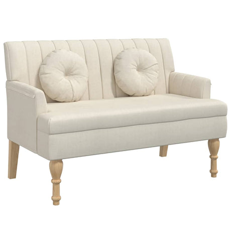 Vidaxl bankje met kussens 113x64,5x75,5 cm linnen
