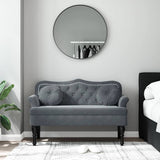 Vidaxl bank met kussens donkergrijs 120,5x65x75 cm fluweel