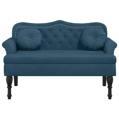 Vidaxl bankje met kussens 120,5x65x75 cm fluweel blauw
