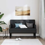 Vidaxl bank met rugleuning zwart 112x65,5x75 cm kunstleer