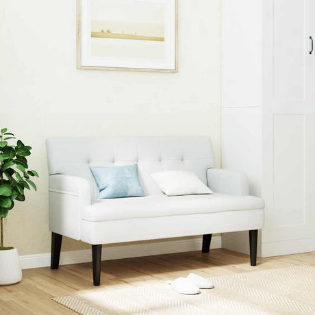 Vidaxl bankje met rugleuning 112x65,5x75 cm kunstleer wit