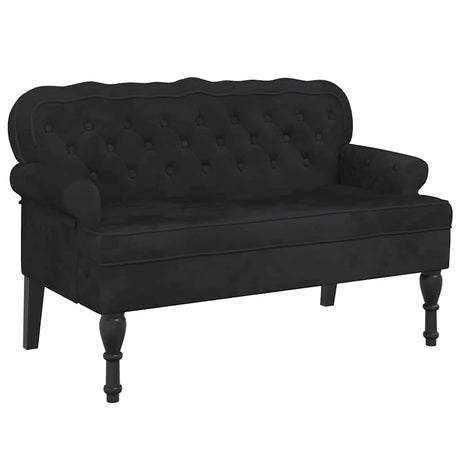 Vidaxl bank met rugleuning zwart 119,5x64,5x75 cm fluweel