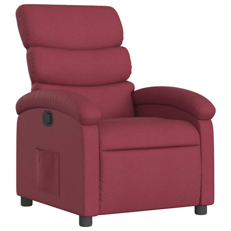 Vidaxl fauteuil verstelbaar stof wijnrood