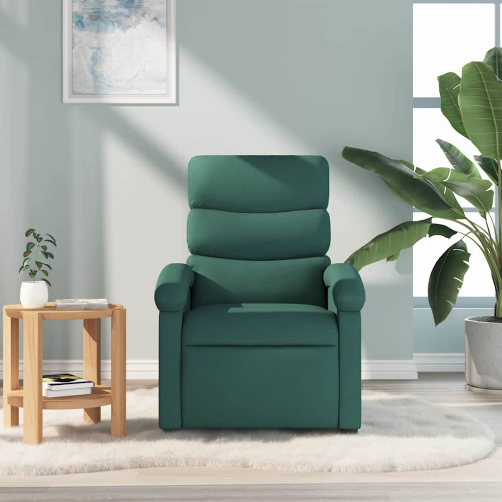 Vidaxl fauteuil verstelbaar stof donkergroen