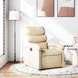 Vidaxl fauteuil verstelbaar stof crèmekleurig