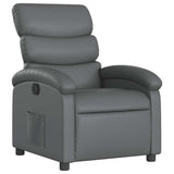 Vidaxl fauteuil verstelbaar kunstleer grijs
