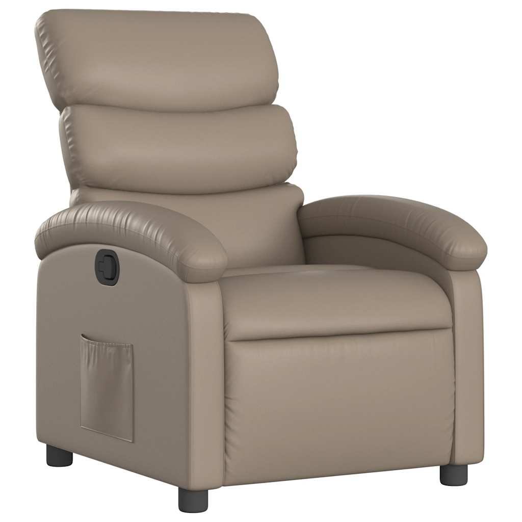 Vidaxl fauteuil verstelbaar kunstleer cappuccinokleurig