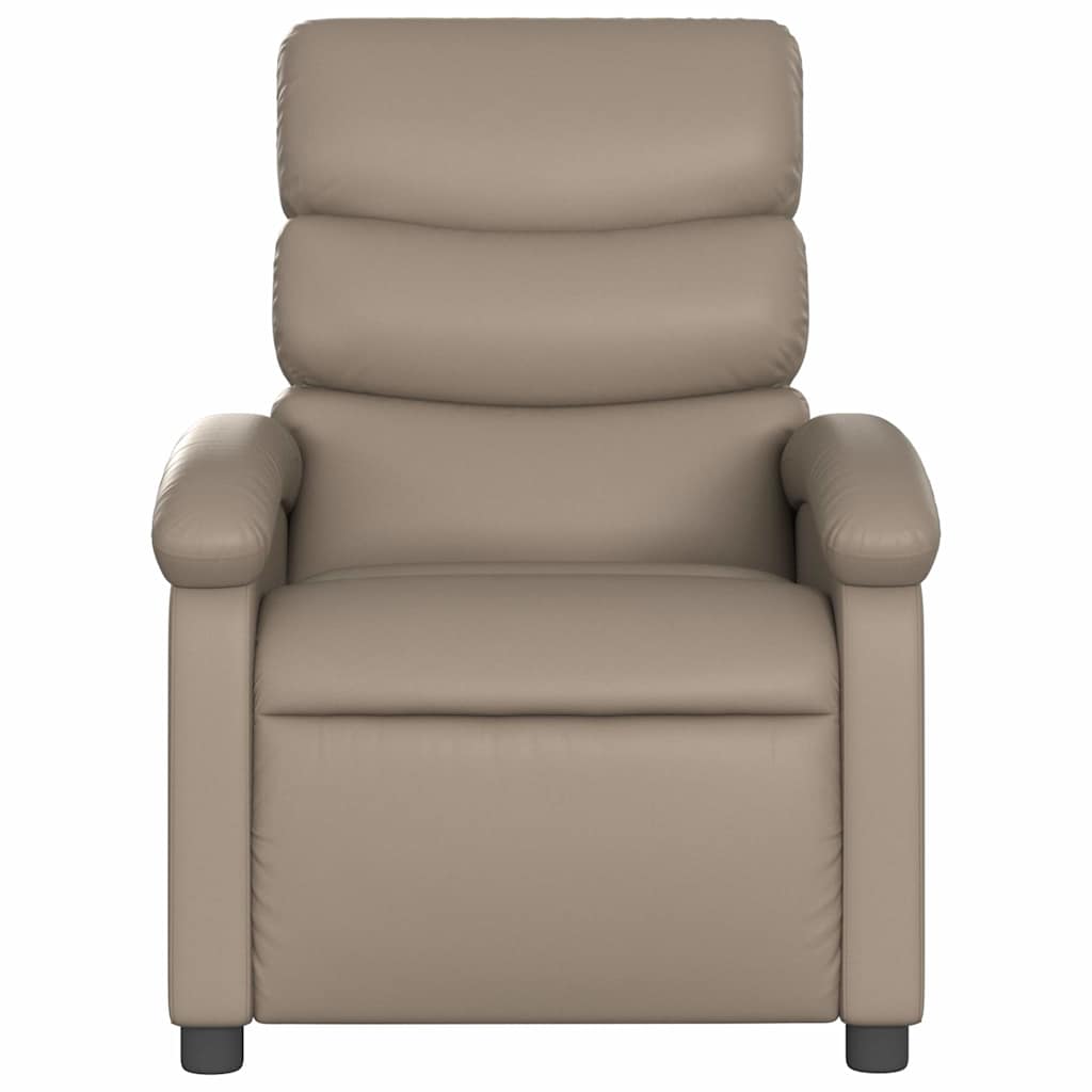 Vidaxl fauteuil verstelbaar kunstleer cappuccinokleurig