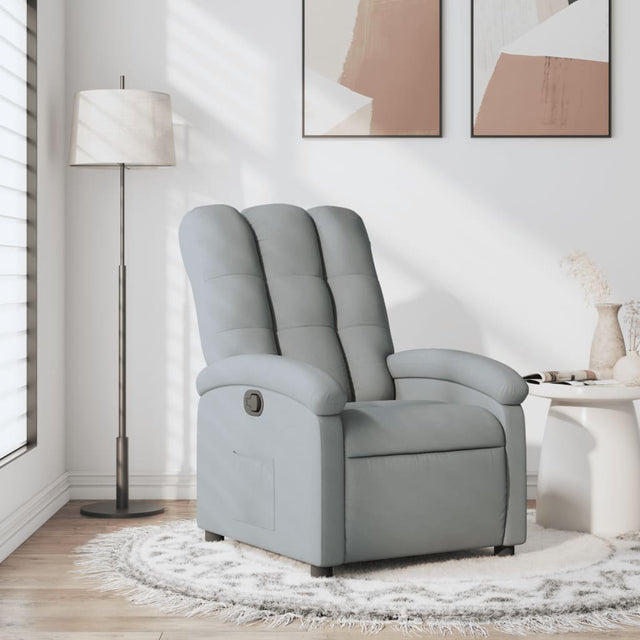 Vidaxl fauteuil verstelbaar stof lichtgrijs