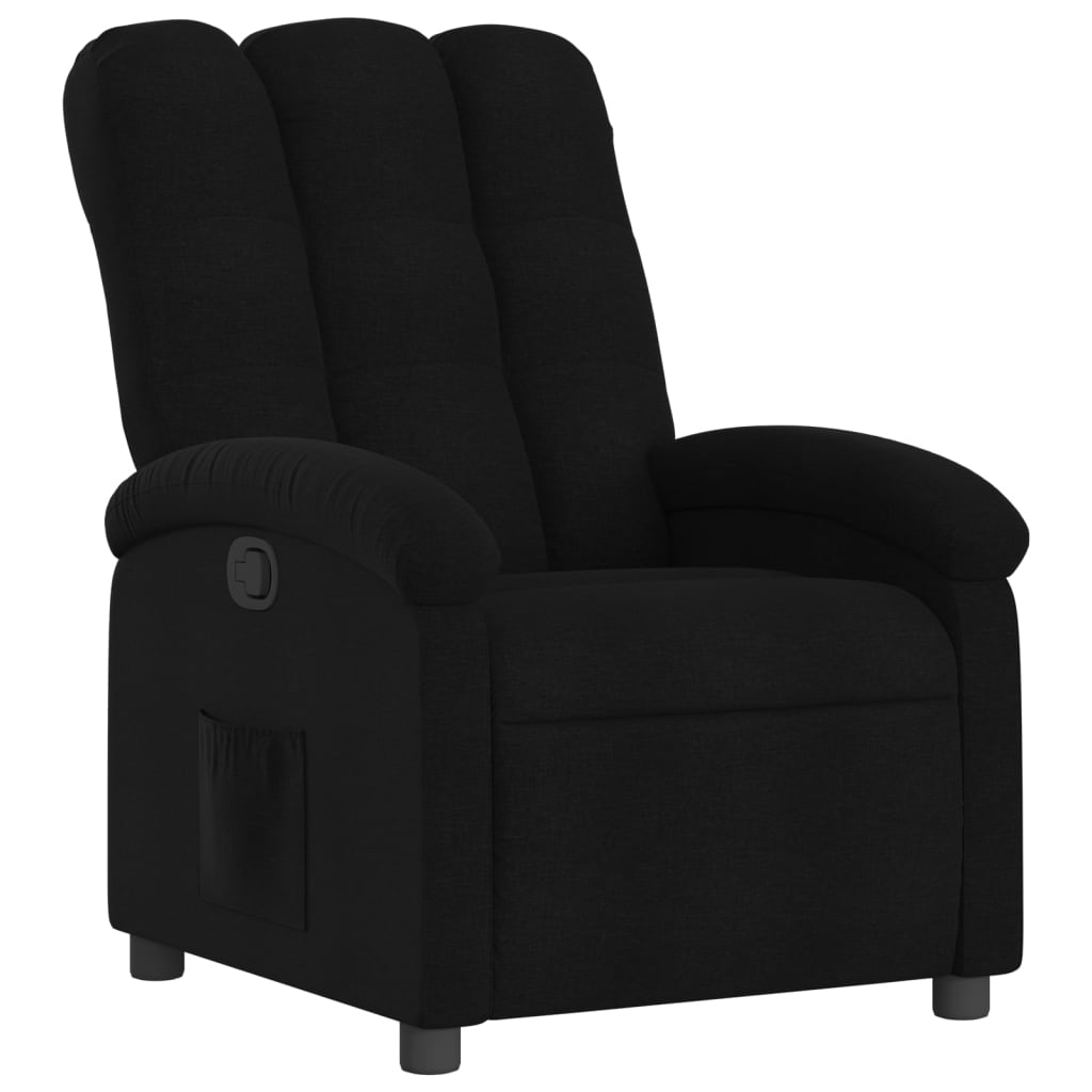 Vidaxl fauteuil verstelbaar stof zwart